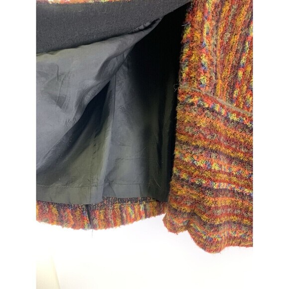 BOGO Canvasbacks Plush Knit Jacket Multi Stripe Pattern Button Shoulder Pads L - Picture 5 of 14